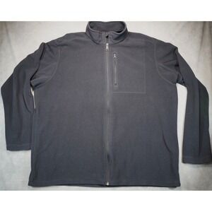 Duluth Trading Co Black Full Zip Fleece Sweater Jacket Long Sleeve XL